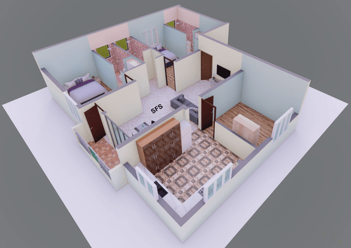 3D view of the SFS floor plan